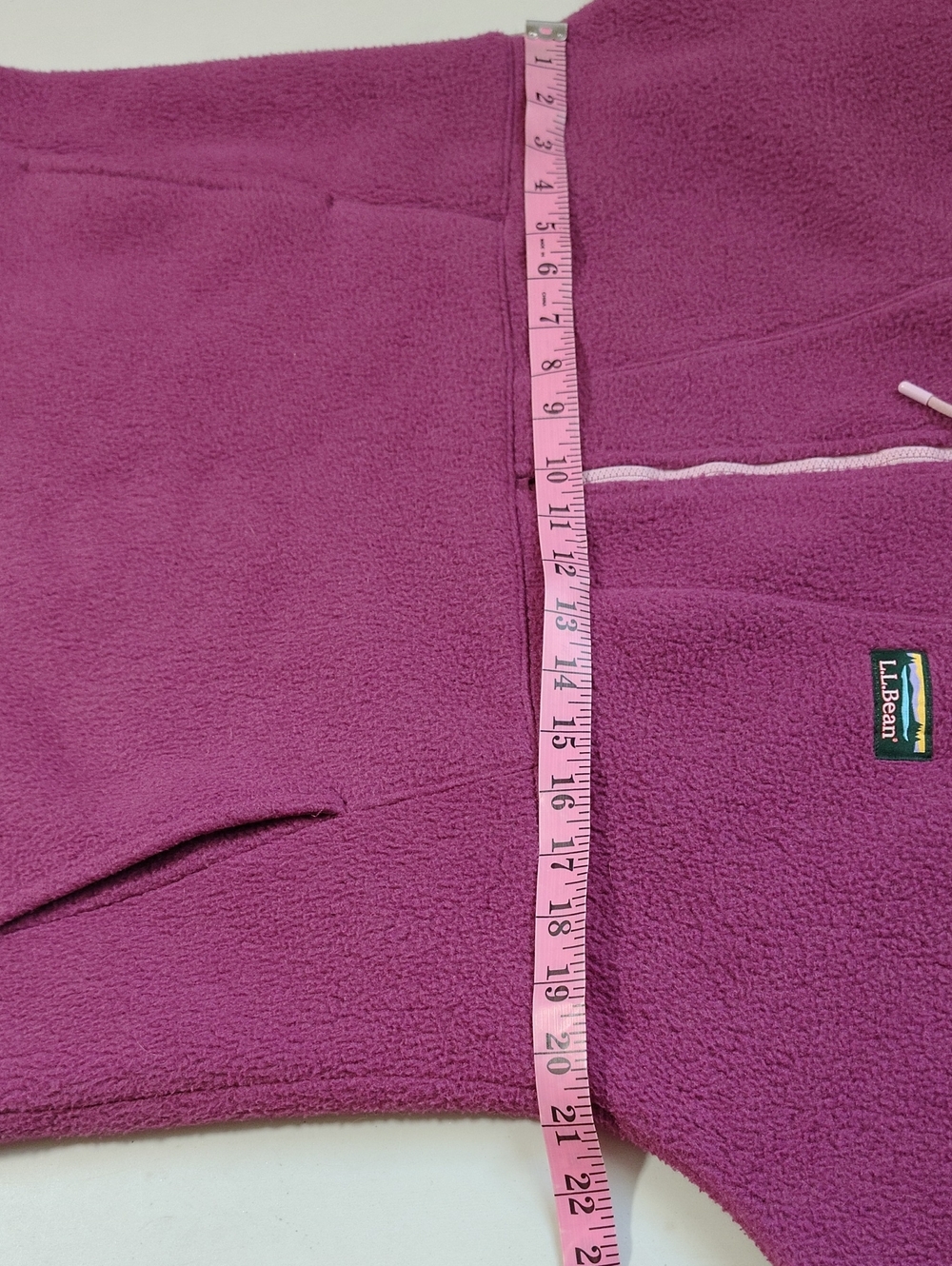 LL Bean Katahdin Fleece Half Zip Pullover Hoodie Size M Petite Outdoor Granola - Picture 11 of 14